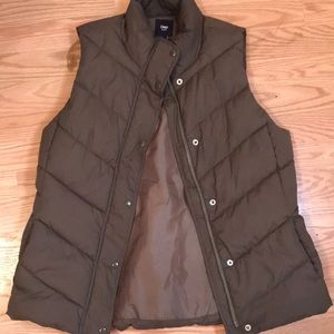 Army Green Gap Puffer Vest